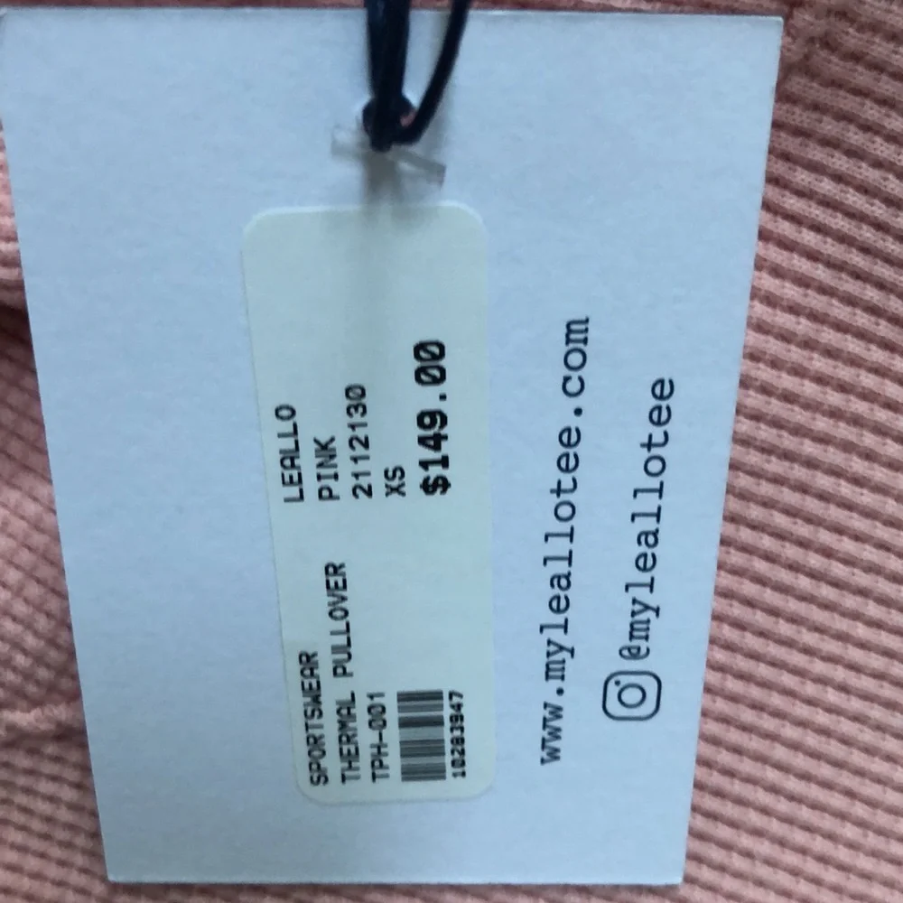Leallo waffle cotton stretch hoodie sweatshirt - Picture 8 of 9